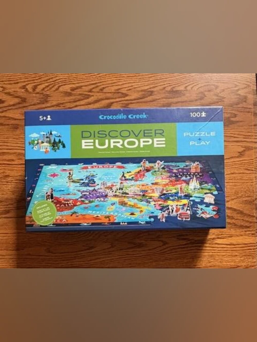Crocodile Creek "Discover Europe" - 100 Piece Puzzle & Play